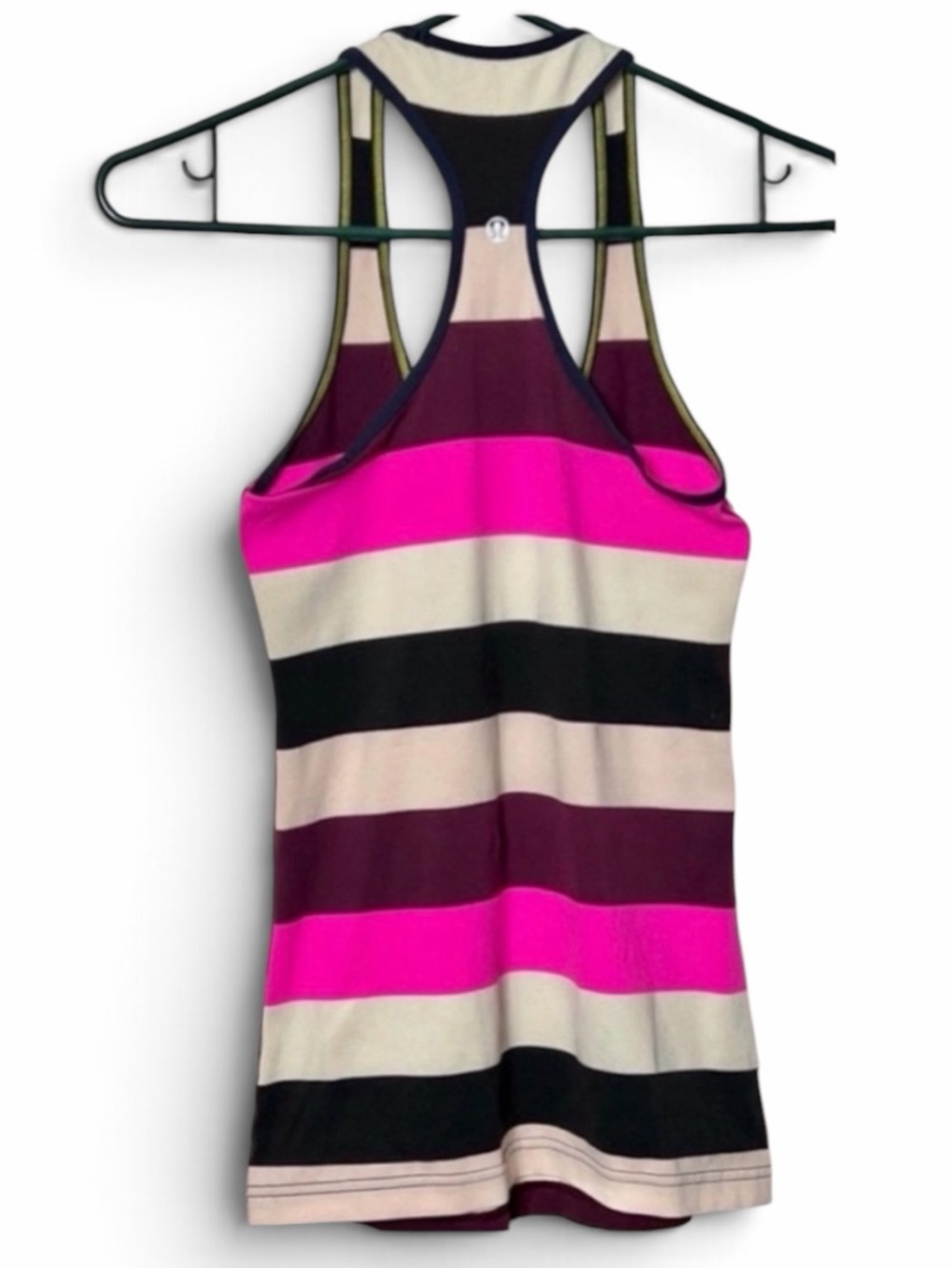 Lululemon Cool Racerback Pow Stripe Raspberry Glo Light / Inkwell Size 2 - Picture 5 of 6